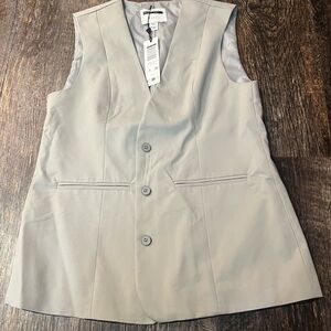 Noisy May Light Gray Blazer Vest